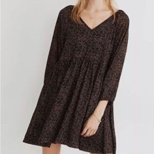 Madewell Crinkle Georgette V-Neck Babydoll Dress
